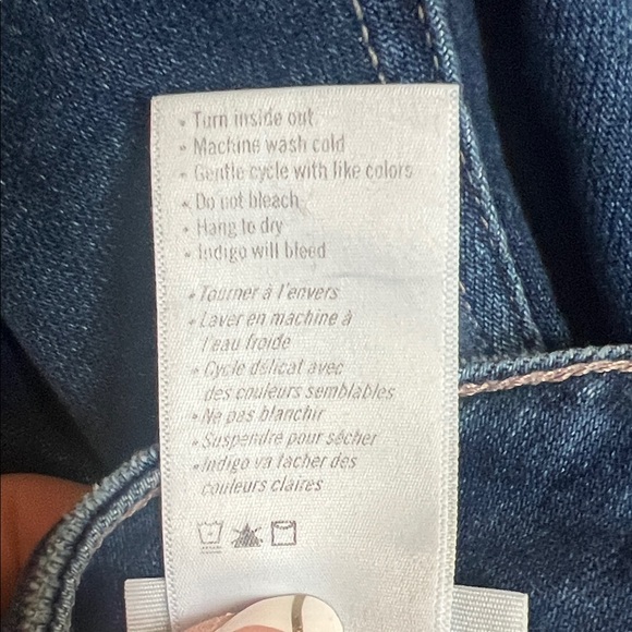 PAIGE High Rise Button-Fly Jeans in Dark Blue - Picture 11 of 14